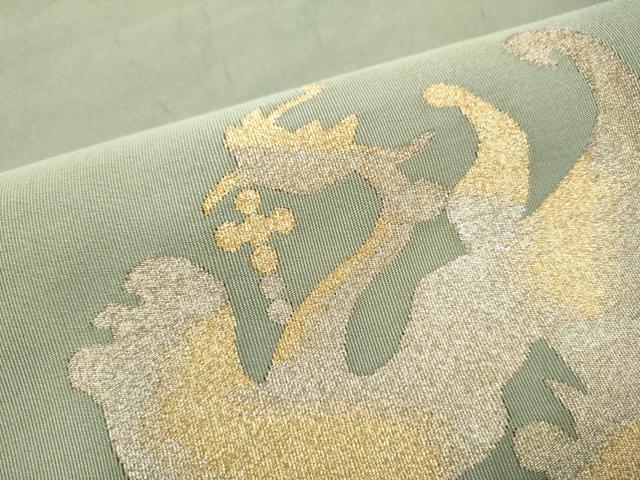 平和屋着物●爪掻き本綴れ　八寸名古屋帯　鳳凰　金銀糸　正絹　逸品　CABF8644hy