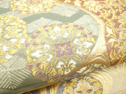 平和屋着物●つけ帯　唐織　古綾錦　金糸　正絹　逸品　CABF8663hy