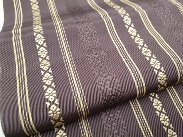 平和屋着物●本場筑前博多織　八寸名古屋帯　献上　証紙付き　正絹　逸品　CABF8665hy