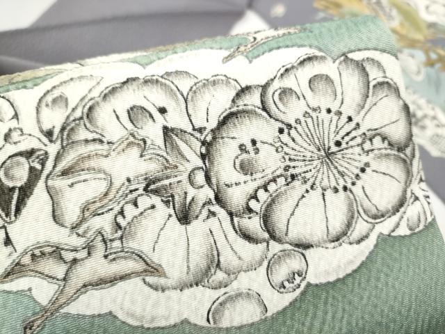平和屋着物●墨の花辻が花　大脇一心　九寸名古屋帯　近海八景　正絹　逸品　CABF8674hy