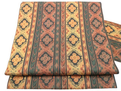 平和屋着物●全通柄　九寸名古屋帯　舞花間道　正絹　逸品　CABF8675hy