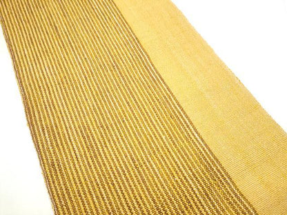 平和屋着物●八寸名古屋帯　紬地　間道　正絹　逸品　CABF8678hy
