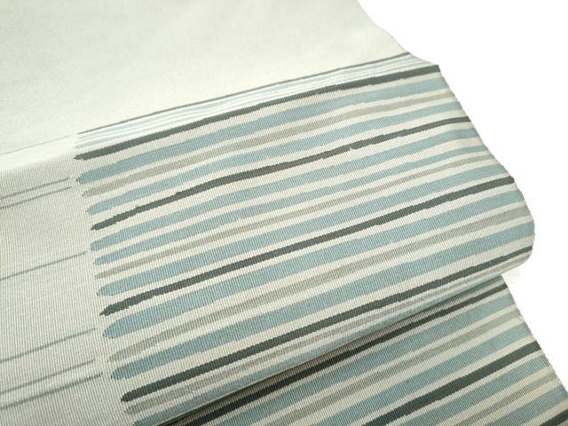 平和屋着物●八寸名古屋帯　泥つづれ　横段文　正絹　逸品　CABF8681hy