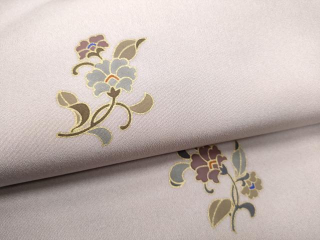 平和屋着物●九寸名古屋帯　枝花文　金彩　正絹　逸品　CABF8683hy