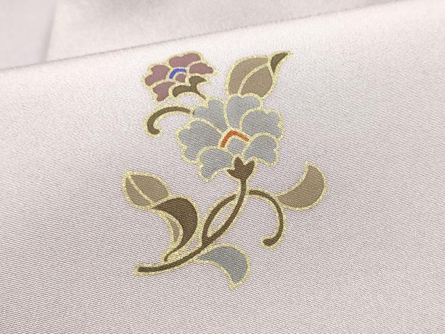平和屋着物●九寸名古屋帯　枝花文　金彩　正絹　逸品　CABF8683hy