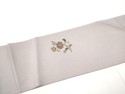 平和屋着物●九寸名古屋帯　枝花文　金彩　正絹　逸品　CABF8683hy