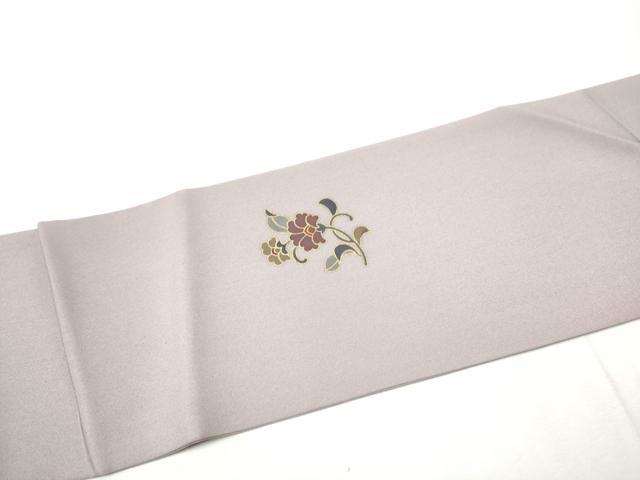 平和屋着物●九寸名古屋帯　枝花文　金彩　正絹　逸品　CABF8683hy