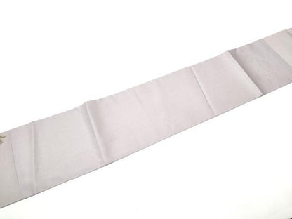 平和屋着物●九寸名古屋帯　枝花文　金彩　正絹　逸品　CABF8683hy