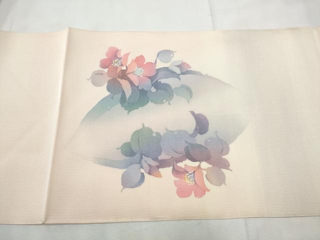 平和屋着物●爪掻き本綴れ　八寸名古屋帯　作家物　舞花文　正絹　逸品　CABF8698hy