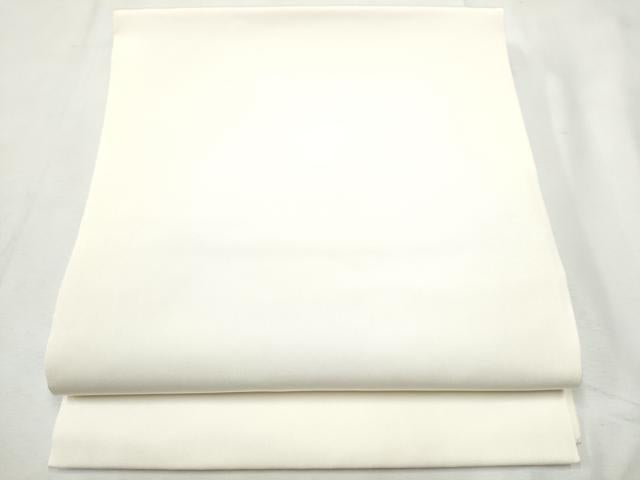 平和屋着物●塩瀬　九寸開き名古屋帯　色無地　生成色　正絹　逸品　CABF8704hy