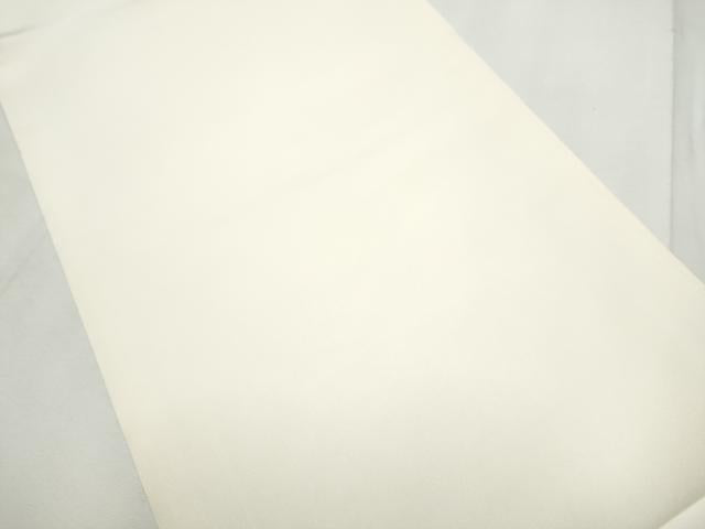 平和屋着物●塩瀬　九寸開き名古屋帯　色無地　生成色　正絹　逸品　CABF8705hy