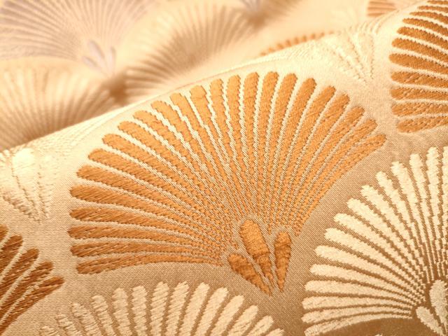 平和屋着物●西陣　川島織物　洗える最高級着物　＜英＞はなぶさ謹製　九寸名古屋帯　唐織　松葉青海波　たとう紙付き　CABF8708hy