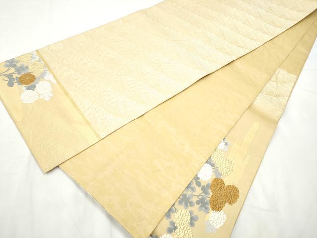 平和屋着物●皇室・伊勢神宮御用 御御帯 山口美術織物 山口弘躬 太鼓柄袋帯 唐織 喜久の庭文 金糸 共箱付き 正絹 逸品 CABF8711hy