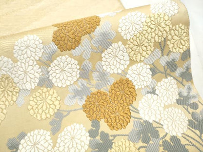 平和屋着物●皇室・伊勢神宮御用 御御帯 山口美術織物 山口弘躬 太鼓柄袋帯 唐織 喜久の庭文 金糸 共箱付き 正絹 逸品 CABF8711hy