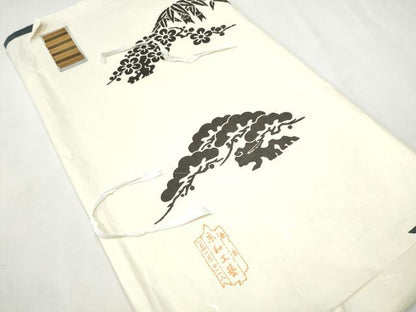 平和屋着物●東京京和工藝　つけ帯　横段文　金糸　たとう紙付き　正絹　逸品　CABF8712hy