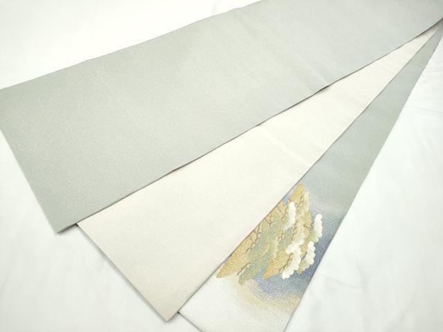 平和屋着物●爪掻き本綴れ　両面　六通柄袋帯　枝松文　金糸　やまと誂製　正絹　逸品　CABF8719hy