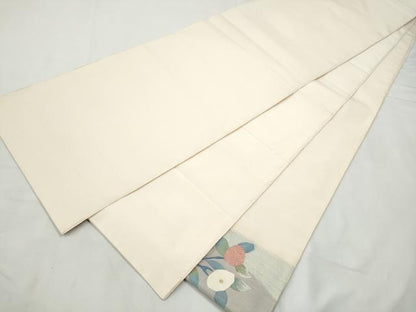平和屋着物●太鼓柄袋帯　すくい織　枝花文　金銀糸　正絹　逸品　CABF8723hy