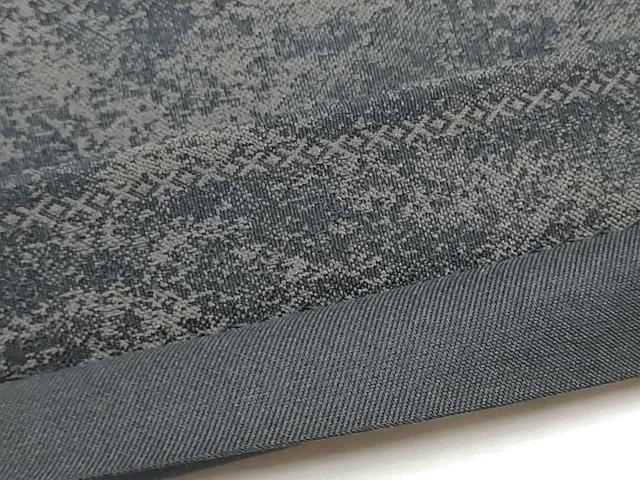 平和屋着物●西陣　織楽浅野　太鼓柄袋帯　幾何学文様　黒地　銀糸　正絹　逸品　CABF8727hy