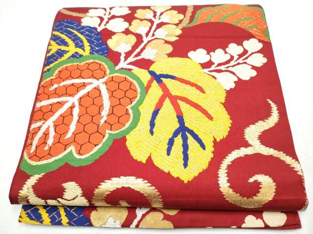平和屋着物●全通柄　本袋帯　桐唐草文　金銀糸　正絹　逸品　CABF8732hy