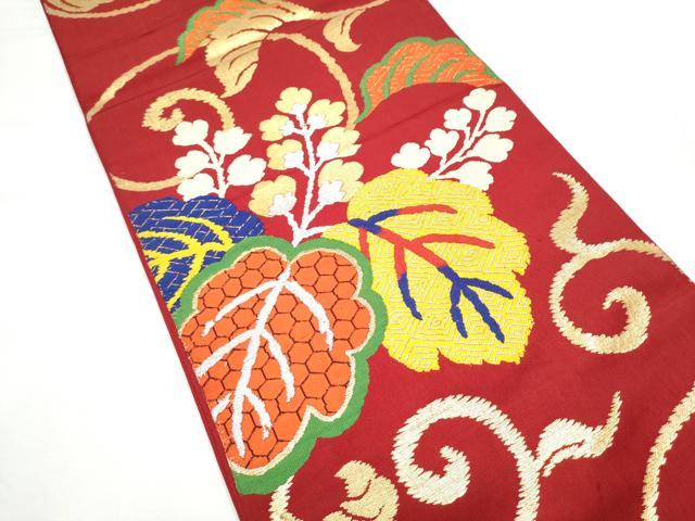 平和屋着物●全通柄　本袋帯　桐唐草文　金銀糸　正絹　逸品　CABF8732hy