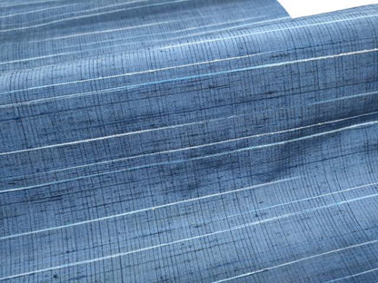 平和屋着物●両面　太鼓柄袋帯　紬地　総刺繍　葡萄蔦の葉文　金糸　正絹　逸品　CABF8744hy
