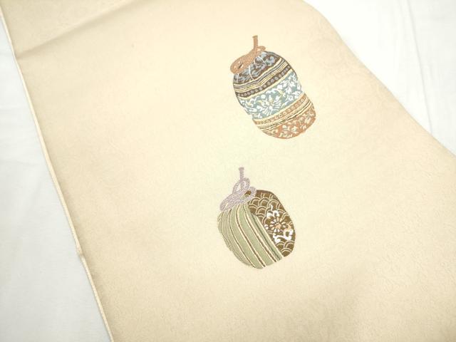 平和屋着物●西陣　とみや織物謹製　とみや帯　太鼓柄袋帯　唐織　仕覆花文　金糸　正絹　逸品　CABF8750hy