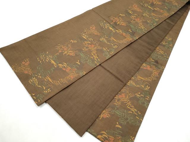 平和屋着物●名門木屋太　今河織物　六通柄袋帯　草花文　正絹　逸品　CABF8753hy