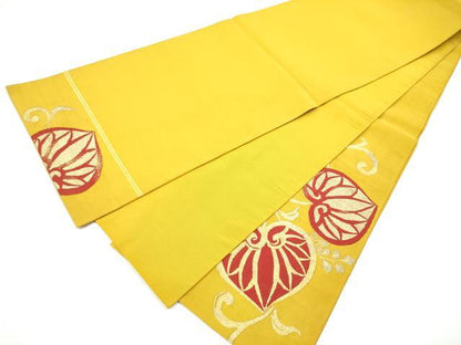 平和屋着物●爪掻き本綴れ　太鼓柄袋帯　葵　金糸　正絹　逸品　CABF8766hy