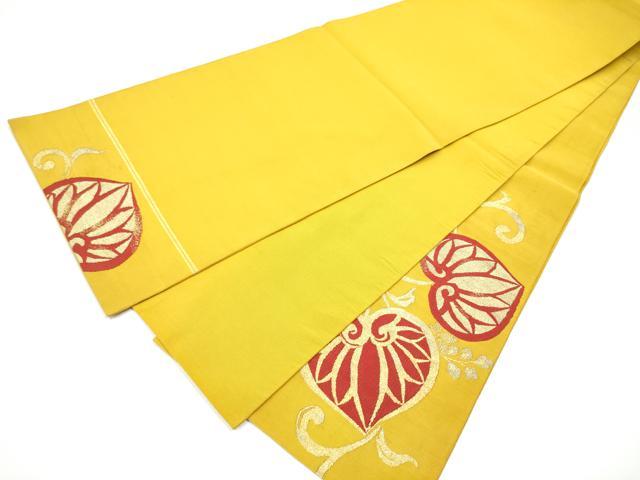 平和屋着物●爪掻き本綴れ　太鼓柄袋帯　葵　金糸　正絹　逸品　CABF8766hy