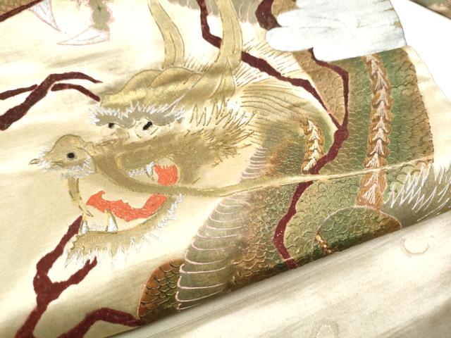 平和屋着物●アンティーク　大正ロマン　九寸名古屋帯　金銀彩　正絹　逸品　CABF8787hy