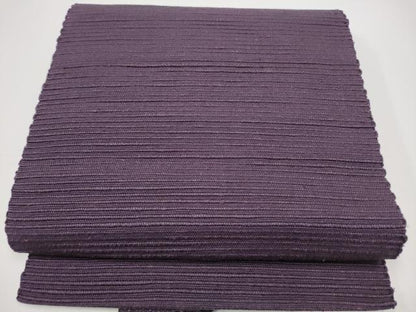 平和屋着物●八寸名古屋帯　信州紬　色無地　似せ紫色　正絹　逸品　CABF8795hy