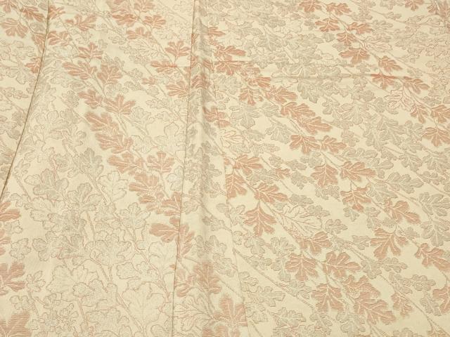 平和屋着物＃羽織　寿光織　枝葉文　銀糸　正絹　逸品　CABF8801in