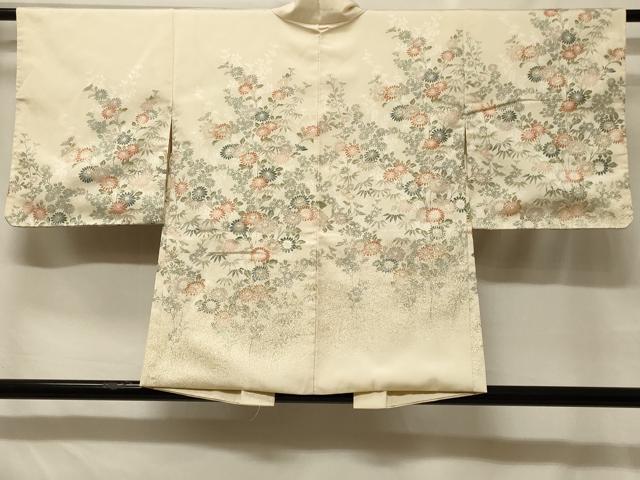 平和屋着物＃羽織　寿光織　草花文　金糸　正絹　逸品　未使用　CABF8802in