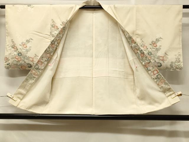 平和屋着物＃羽織　寿光織　草花文　金糸　正絹　逸品　未使用　CABF8802in