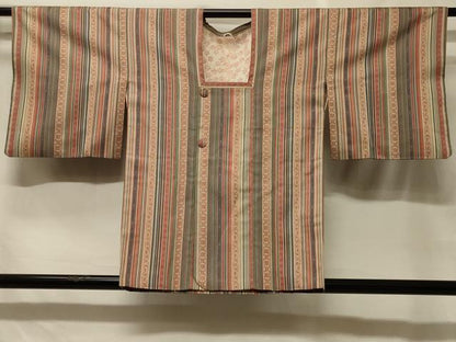 平和屋着物＃道行コート　吉祥草花間道　正絹　逸品　CABF8803in