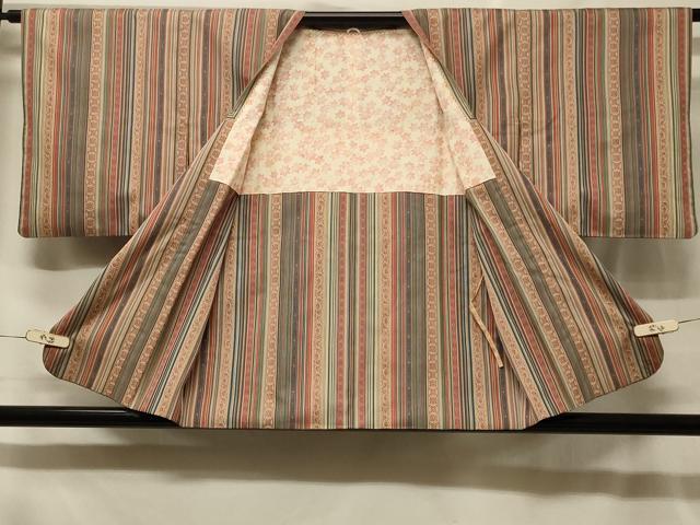 平和屋着物＃道行コート　吉祥草花間道　正絹　逸品　CABF8803in