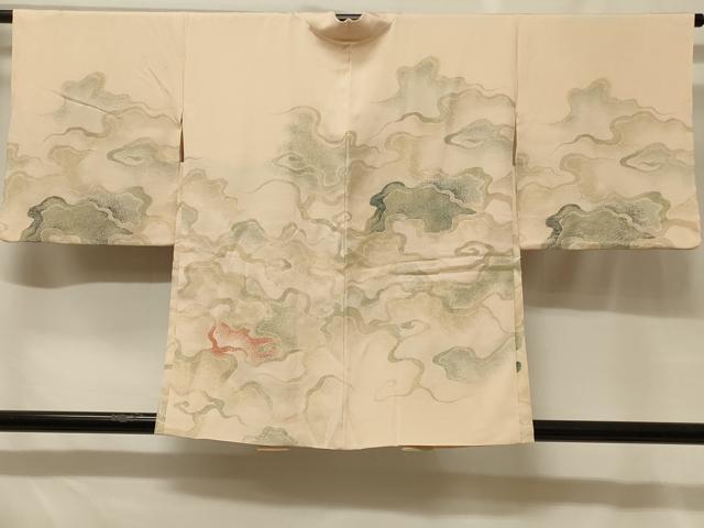 平和屋着物＃羽織　寿光織　霞文　金糸　正絹　逸品　未使用　CABF8804in