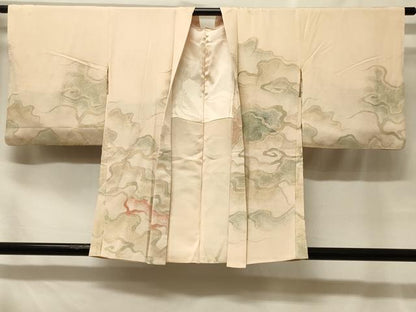 平和屋着物＃羽織　寿光織　霞文　金糸　正絹　逸品　未使用　CABF8804in