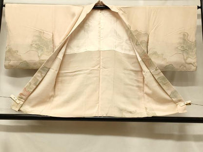 平和屋着物＃羽織　寿光織　霞文　金糸　正絹　逸品　未使用　CABF8804in