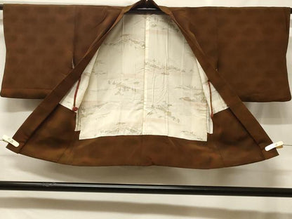 平和屋着物＃羽織　霞文　暈し染め　鬼しぼ縮緬　正絹　逸品　CABF8807in