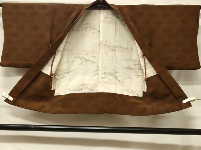 平和屋着物＃羽織　霞文　暈し染め　鬼しぼ縮緬　正絹　逸品　CABF8807in