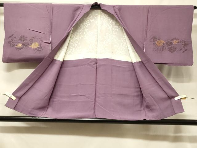 平和屋着物＃羽織　寿光織　草花文　金糸　正絹　逸品　CABF8809in
