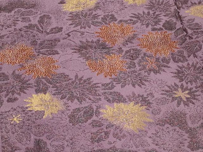 平和屋着物＃羽織　寿光織　草花文　金糸　正絹　逸品　CABF8809in