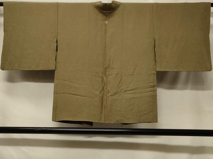平和屋着物＃羽織　色無地　菱地紋　肥後煤竹色　正絹　逸品　CABF8811in