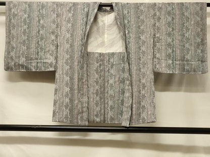 平和屋着物＃羽織　天目織　間道　正絹　逸品　未使用　CABF8817in