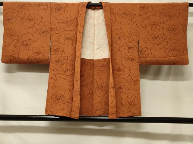 平和屋着物＃羽織　手描き　花づくし　正絹　逸品　CABF8818in