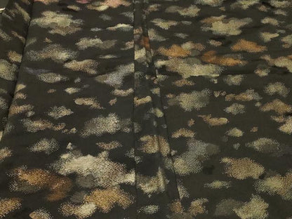 平和屋着物＃羽織　寿光織　霞文　黒地　金糸　正絹　逸品　CABF8825in