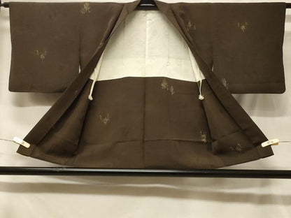 平和屋着物＃羽織　地紋起こし　草木文　正絹　逸品　CABF8827in