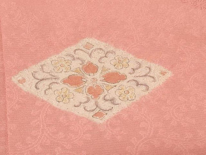 平和屋着物＃羽織　地紋起こし　花菱文　正絹　逸品　未使用　CABF8829in