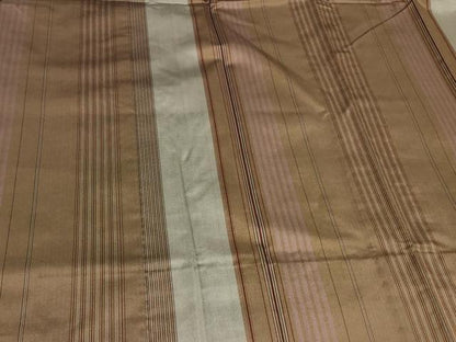 平和屋着物＃道行コート　単衣　間道　ロング丈　正絹　逸品　CABF8832in